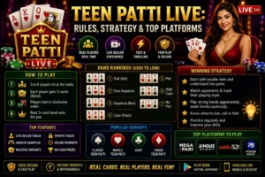 Teen Patti Live Rules, Strategy & Best Platforms Guide 2026