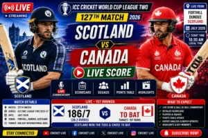 Scotland vs Canada 2026 Live Score & Match Updates