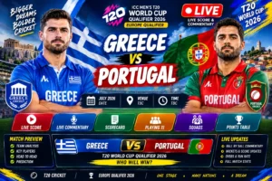 Greece vs Portugal T20 WC Qualifier 2026 Live Score